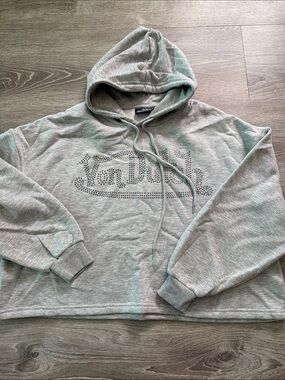 Von dutch cropped oversized hoodie
